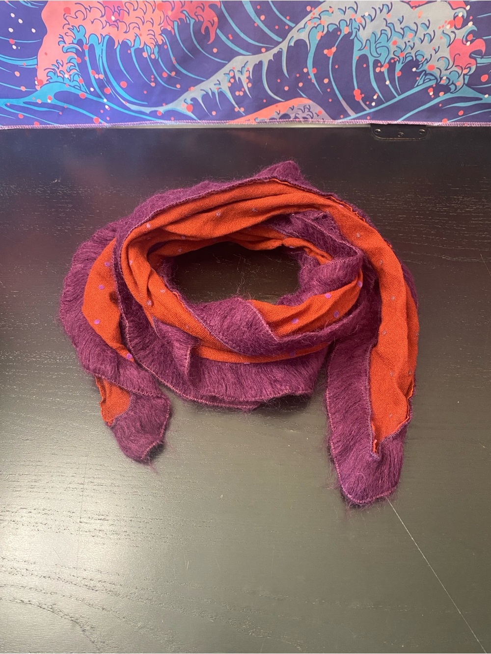 Purple and Orange Women's Scarf - Lightweight Fashion Wrap